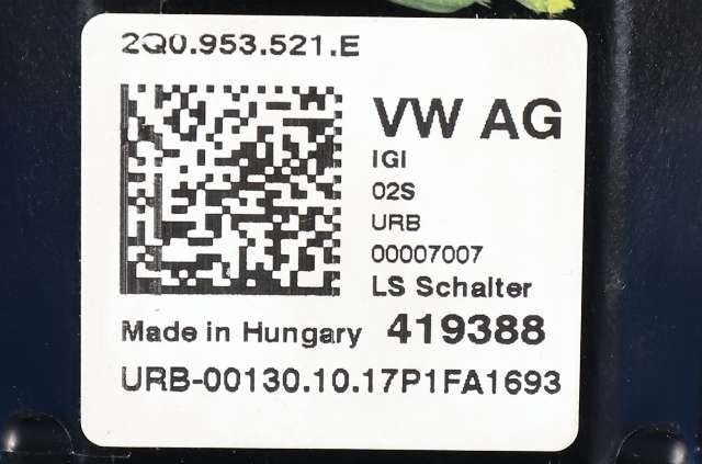 Bryter combi til VW Polo 2017-2021 (Type VI, Fase 1) (VAG|2Q0 953 521 E|)