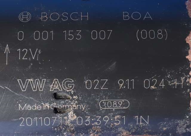 Starter diesel til VW Passat 2011-2015 (B7) (B7) (BOSCH|0 001 153 007|02Z 911 024 H|)