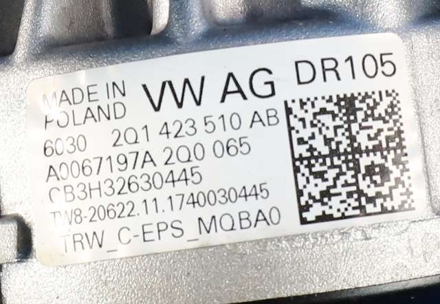 Rattaksel elektrisk servo til VW Polo 2017-2021 (Type VI, Fase 1) (VAG|2Q1 423 510 AB|)
