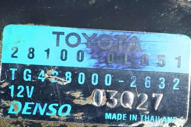 Starter diesel til Toyota Hilux 2012-2016  (DENSO|428000-2632|28100-0L051|)
