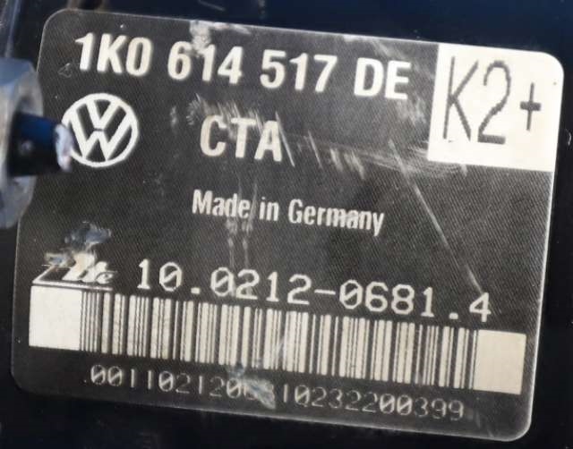 ABS sentral til VW Golf VI 2008-2012  (VAG|1K0 614 517 DE|1K0 907 379 BJ|)