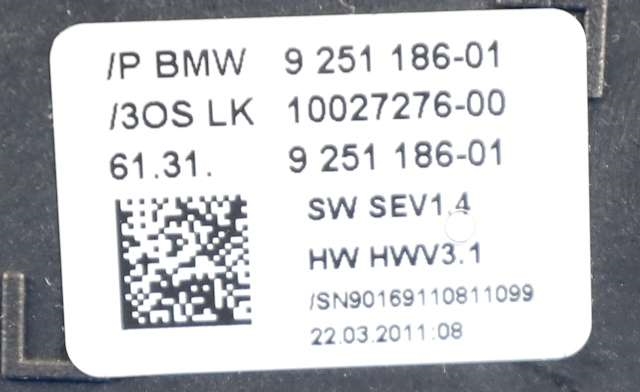 Girstang/girvelger automat til BMW 5-Serie 2010-2017 (F10/F11) (F10/F11) (BMW|9 251 186|)