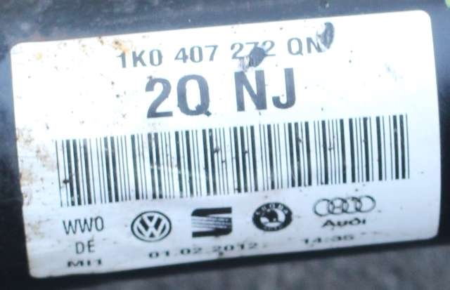 Drivaksel høyre foran, diesel/manuell til VW Golf VI 2008-2012  (VAG|1K0 407 272 QN|)