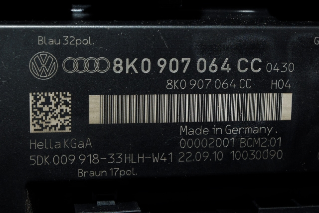 Styreenhet comfort (BCM) til Audi A4 2007-2014 (Type IV) (B8) (B8) (VAG|8K0 907 064 CC|)