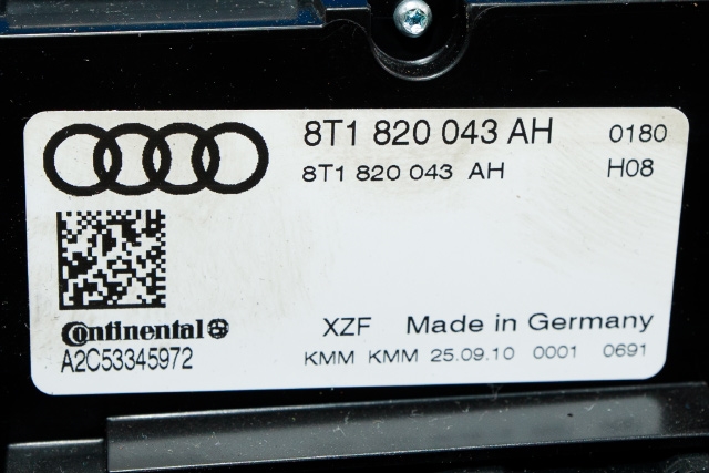 Varmeapparat betjening til Audi A4 2007-2014 (Type IV) (B8) (B8) (VAG|8T1 820 043 AH|)