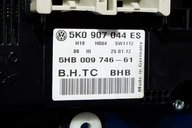 Varmeapparat betjening til VW Golf VI 2008-2012  (VAG|5K0 907 044 ES|)