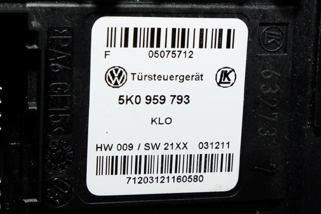 Ruteheis, kun motor, venstre foran til VW Golf VI 2008-2012  (VAG|5K0 959 701 B|)