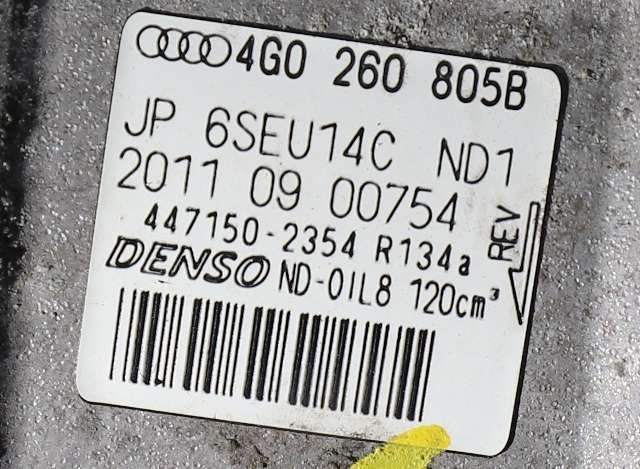 Aircondition kompressor til Audi A6 2011-2014 (Type IV, Fase 1) (C7) (C7) (DENSO|447150-2354|4G0 260 805 B|)