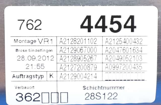 Ruteheis høyre foran til Mercedes E-Klasse 2009-2013 (Fase 1) (W212) (W212) (MERCEDES|A 204 820 02 42|)