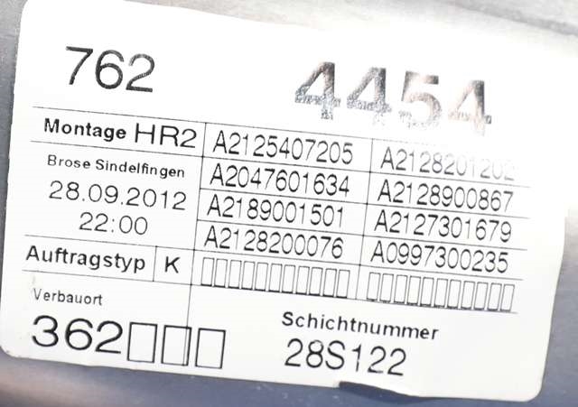 Ruteheis høyre bak til Mercedes E-Klasse 2009-2013 (Fase 1) (W212) (W212) (MERCEDES|A 204 820 06 42|)