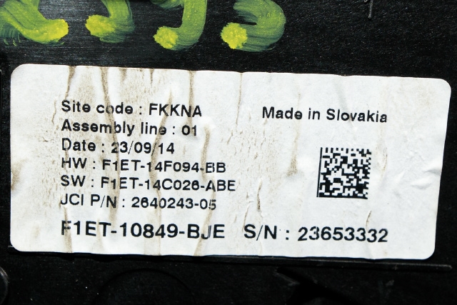 Instrumentpanel til Ford Focus 2014-2018 (Type III, Fase 2)  (FORD|F1ET-10849-BJE|)