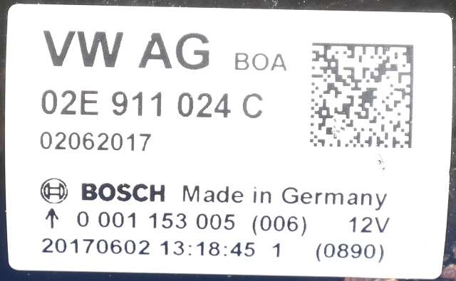 Starter diesel til Audi Q3 2015-2018 (Type I, Fase 2) (BOSCH|0 001 153 005|02E 911 024 C|)