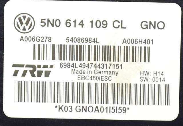 ABS sentral til Audi Q3 2015-2018 (Type I, Fase 2)  (VAG|5N0 614 109 CL|)