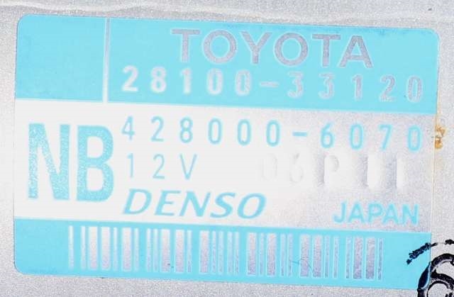 Starter diesel til Toyota Urban Cruiser 2009-2014  (DENSO|428000-6070|28100-33120|)