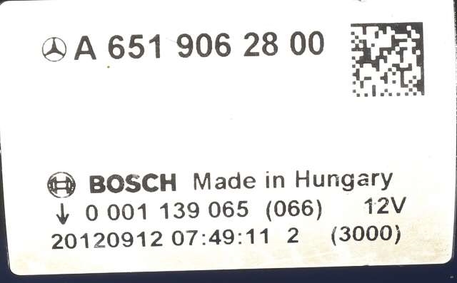 Starter diesel til Mercedes E-Klasse 2009-2013 (Fase 1) (W212) (W212) (BOSCH|0 001 139 065|A 651 906 28 00|)