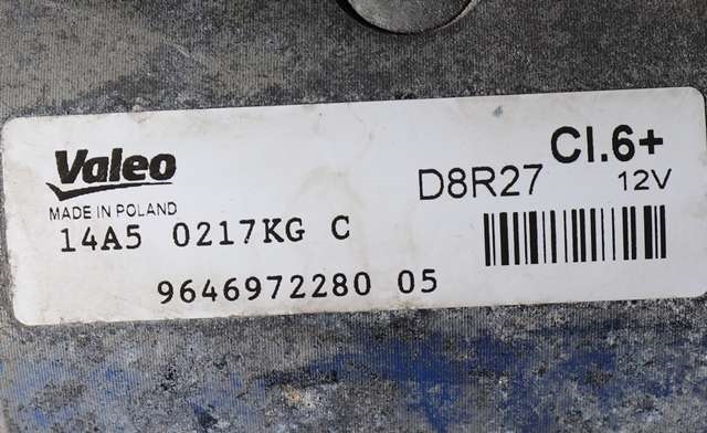 Starter diesel til Peugeot 508 2014-2018 (Type I, Fase 2)  (VALEO|D8R27|96 469722 80|)