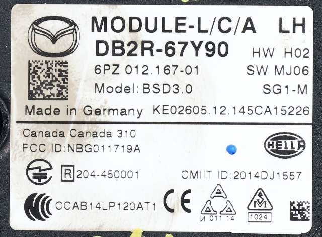 Sensor blindsone til Mazda CX-3 2015-2022  (MAZDA|DB2R-67-Y90|)