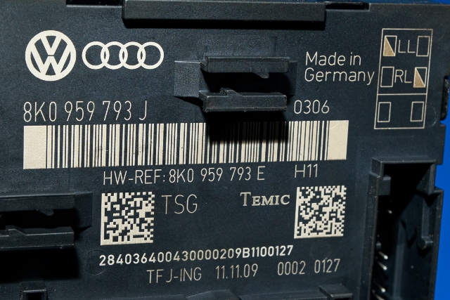 Styreenhet dør venstre foran til Audi A4 2007-2014 (Type IV) (B8) (B8) (VAG|8K0 959 793 J|)