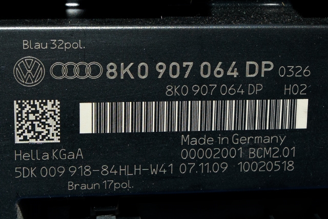 Styreenhet comfort (BCM) til Audi A4 2007-2014 (Type IV) (B8) (B8) (VAG|8K0 907 064 DP|)