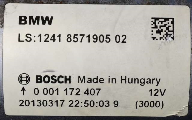 Starter diesel til BMW 1-Serie 2011-2015 (Fase 1) (F20/F21) (F20/F21) (BOSCH|0 001 172 407|12.41-8 571 905|)