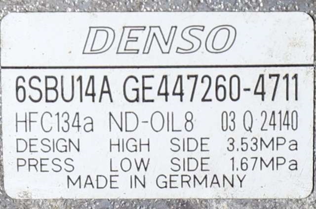 Aircondition kompressor til BMW 1-Serie 2011-2015 (Fase 1) (F20/F21) (F20/F21) (DENSO|447260-4711|)