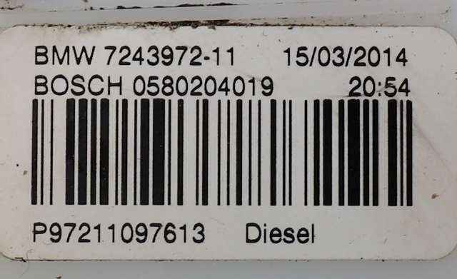Dieselpumpe fødepumpe til BMW 3-Serie 2012-2018 (F30/F31/F34) (F30/F31/F34) (BOSCH|0 580 204 019|7 243 972|)