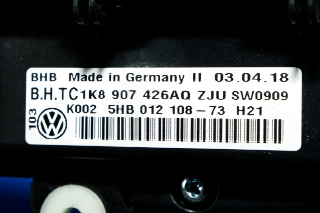 Varmeapparat betjening til VW Caddy 2015-2020 (Type III, Fase 3)  (HELLA|5HB 012 108-73|1K8 907 426 AQ|)