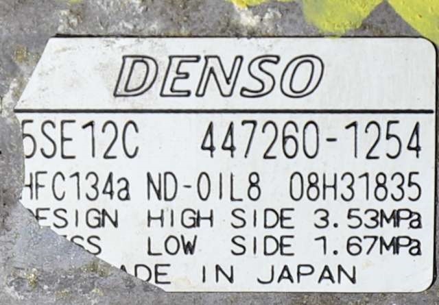 Aircondition kompressor til Toyota RAV4 2006-2009 (Type III, Fase 1) (DENSO|447260-1254|)