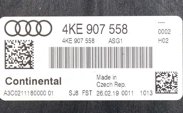 Styreenhet motor til Audi e-tron 2018-->>  (VAG|4KE 907 558|)