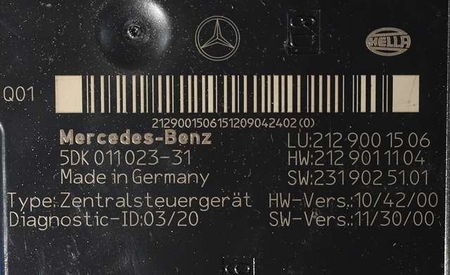 Styreenhet (SAM - Signal Acquisition Module) til Mercedes E-Klasse 2009-2013 (Fase 1) (W212) (W212) (HELLA|5DK 011 023-31|212 900 15 06|)