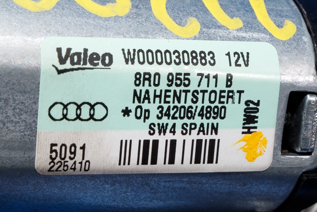 Viskermotor bakrute til Audi Q5 2008-2012 (Type I, Fase 1)  (VAG|8R0 955 711 B|)