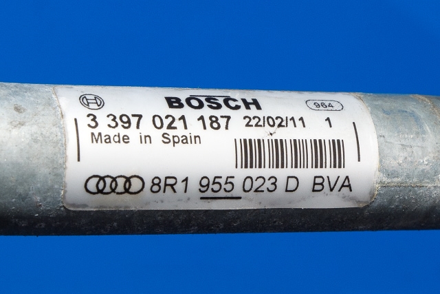 Viskermotor frontrute komplett m/overføring til Audi Q5 2008-2012 (Type I, Fase 1)  (VAG|8R1 955 023 D|)
