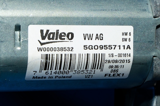 Viskermotor bakrute til VW Passat 2015-2019 (Fase 1) (B8) (B8) (VAG|5G0 955 711 A|)