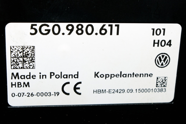 Antenne forsterker til VW Passat 2015-2019 (Fase 1) (B8) (B8) (VAG|5G0 980 611|)