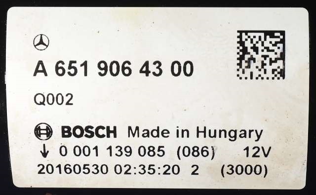 Starter diesel til Mercedes Vito 2014-->> (W447) (W447) (BOSCH|0 001 139 085|A 651 906 43 00|)