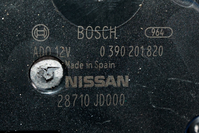 Viskermotor bakrute til Nissan Qashqai 2010-2014 (Type I, Fase 2)  (BOSCH|0 390 201 820|28710-JD000|)