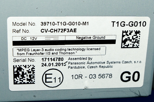Instrument kjørecomputer til Honda CR-V 2012-2018 (Type IV)  (HONDA|39710-T1G-G010|)