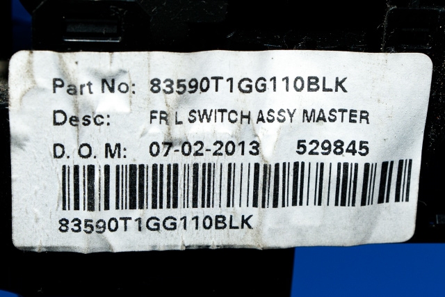 Bryter ruteheis førerdørspanel til Honda CR-V 2012-2018 (Type IV)  (HONDA|83590-T1G-G110|)