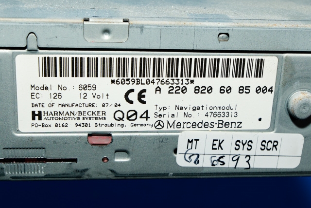 Bilstereo navigasjon spiller til Mercedes E-Klasse 2002-2006 (Fase 1) (W211) (W211) (MERCEDES|A 220 820 60 85|)