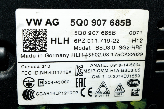 Sensor blindsone til Škoda Superb 2015-->> (Type III)  (VAG|5Q0 907 685 B|)