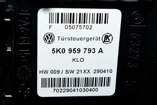 Ruteheis, kun motor, venstre foran til VW Golf VI 2008-2012  (VAG|5K0 959 701 C|)