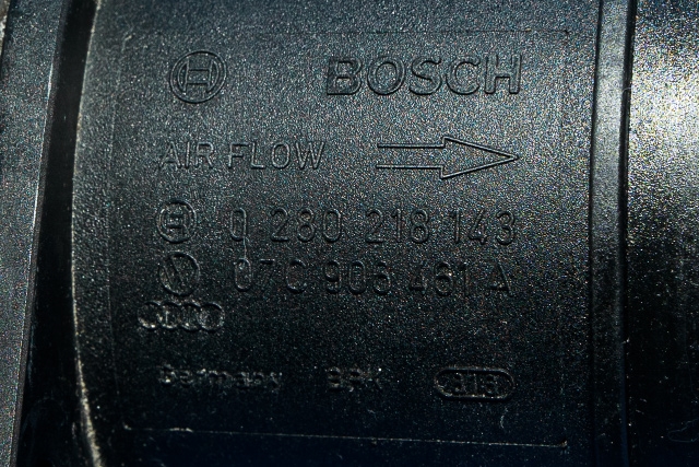 Luftmengde/luftmassemåler til Audi A8 2003-2010 (Type II)  (BOSCH|0 280 218 143|07C 906 461 A|)
