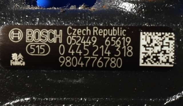 Dyseskinne (fuelrail) til Toyota Proace 2016-->> (Type II)  (BOSCH|0 445 214 318|98 047767 80|)