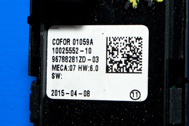 Bryter ruteheis førerdørspanel til Peugeot 308 2013-2021 (Type II)  (PEUGEOT|96 788281 ZD-03|)