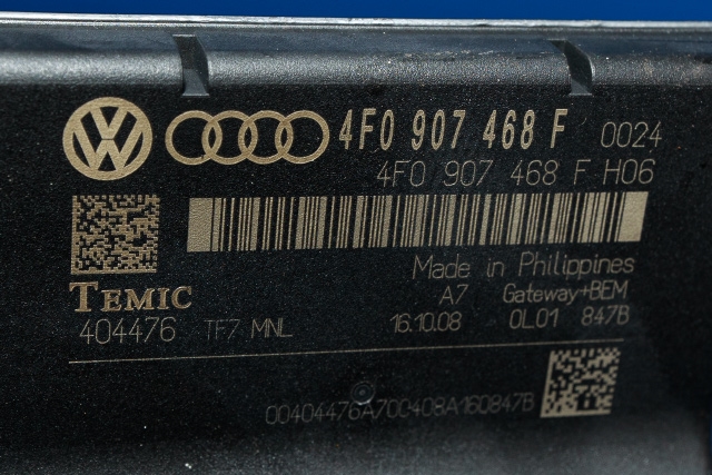 Styreenhet diverse til Audi A6 2008-2011 (Type III, Fase 2) (C6) (C6) (VAG|4F0 907 468 F|)