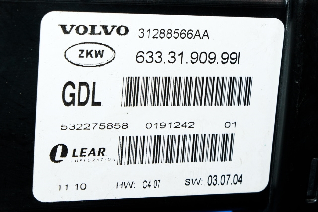Styreenhet diverse til Volvo V70 2007-2013 (Type III, Fase 1) (VOLVO|31288566|)