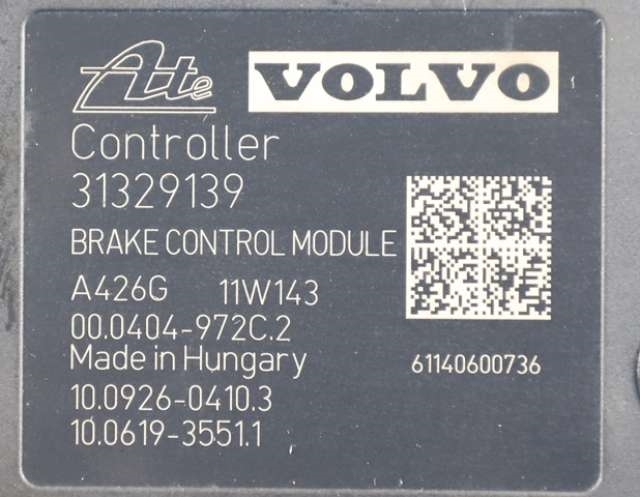 ABS sentral til Volvo V70 2007-2013 (Type III, Fase 1) (VOLVO|P31329139|)