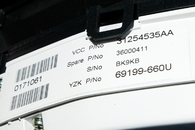 Instrumentpanel til Volvo V70 2007-2013 (Type III, Fase 1) (YAZAKI|69199-660U|31254535|)