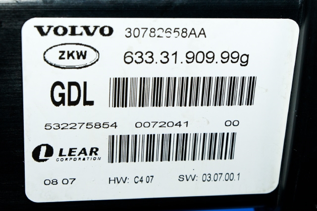 Styreenhet diverse til Volvo V70 2007-2013 (Type III, Fase 1) (VOLVO|30782658 AA|)