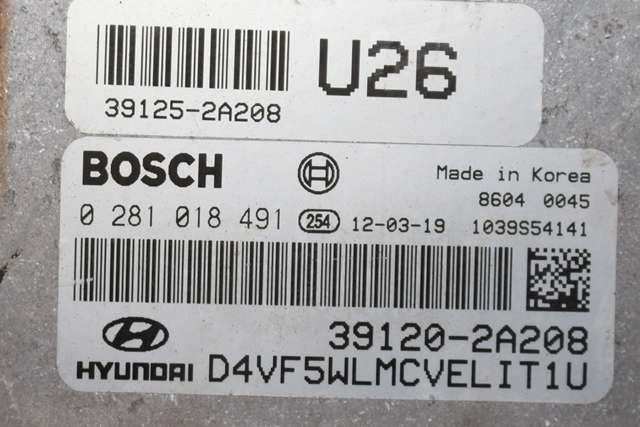 Styreenhet motor til Hyundai i40 2012-2017 (BOSCH|0 281 018 491|39125-2A208|)